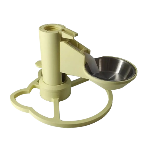 Pumpless Stainless Steel Cat Water Fountain - The Best Filterless Cat Water Fountain, Adjustable Stand, Pure Cat Water Fountain Dispenser for Standard Bottles