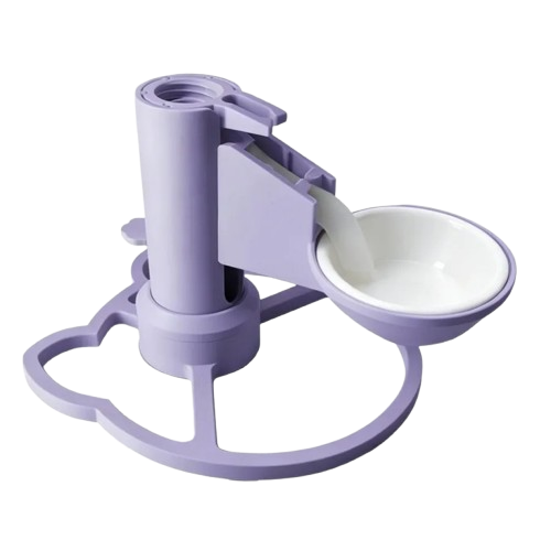 Pumpless Stainless Steel Cat Water Fountain - The Best Filterless Cat Water Fountain, Adjustable Stand, Pure Cat Water Fountain Dispenser for Standard Bottles
