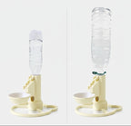 Pumpless Stainless Steel Cat Water Fountain - The Best Filterless Cat Water Fountain, Adjustable Stand, Pure Cat Water Fountain Dispenser for Standard Bottles